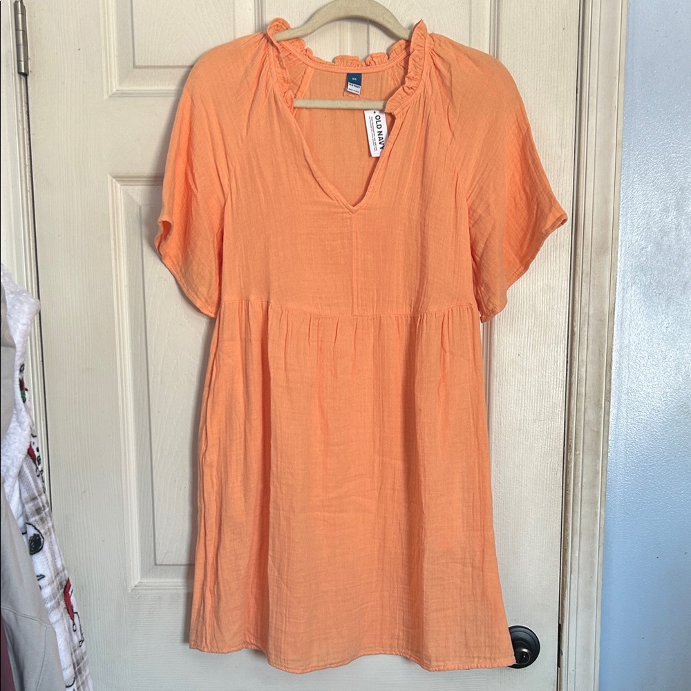 NWT Old Navy blossom petal short sleeve demi swing dress size XS - Picture 1 of 5